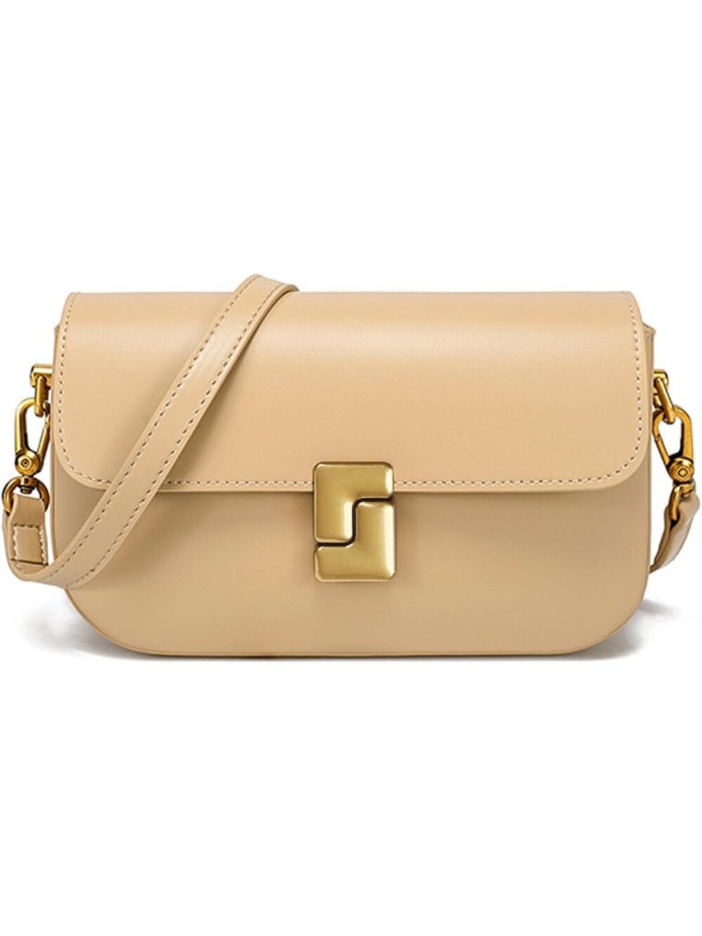 Stylish Small Leather Crossbody Bag, Sling Backpack with Removable Strap